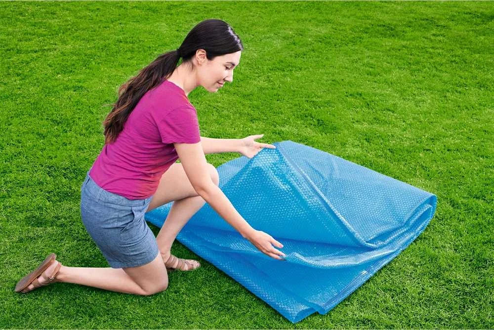 Bestway Baseino uždangalas Flowclear, mėlynas, 462cm, apskritas