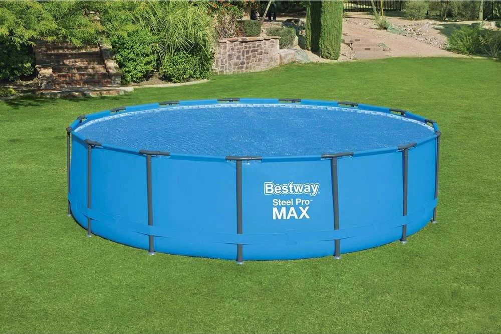 Bestway Baseino uždangalas Flowclear, mėlynas, 462cm, apskritas