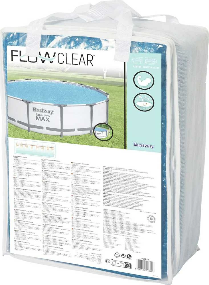 Šilumą sulaikantis baseino uždangalas Bestway Flowclear, 427 cm