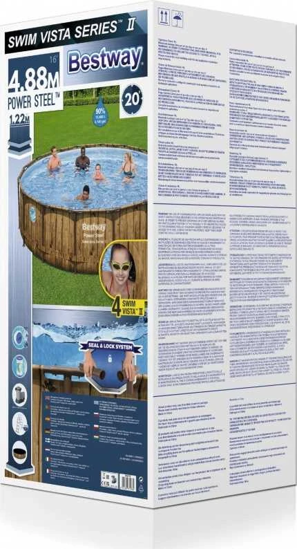 Bestway Stovas baseinui 488 cm x 122 cm, Power Steel Swim VISTA serijos BES