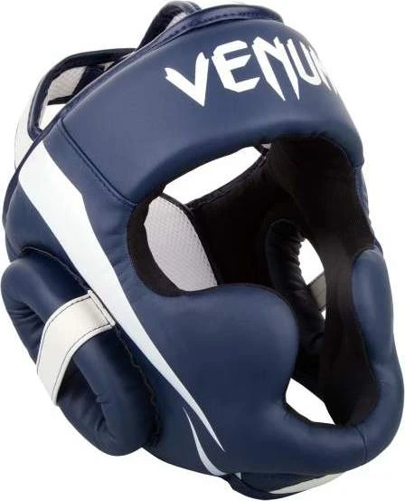Bokso šalmas Venum Elite - Baltas/Navy Mėlyna
