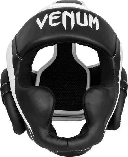Bokso šalmas Venum Elite, juodas/baltas