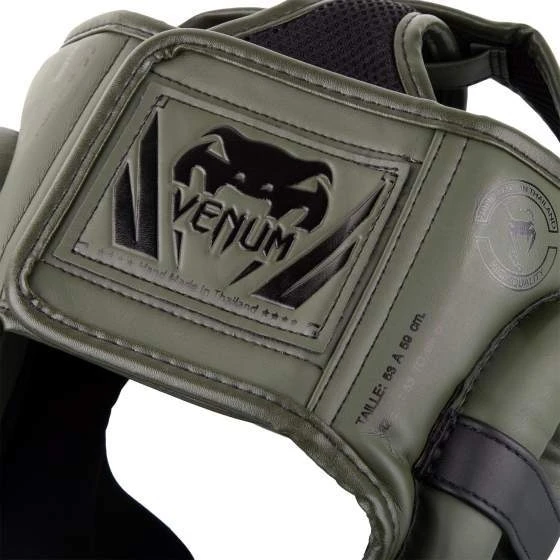 Bokso šalmas Venum Elite - Khaki/Juodas