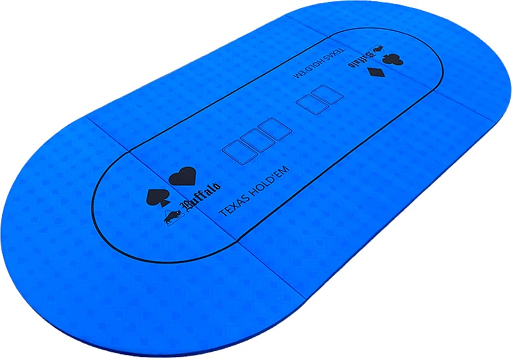 Buffalo foldable poker table top mėlynas