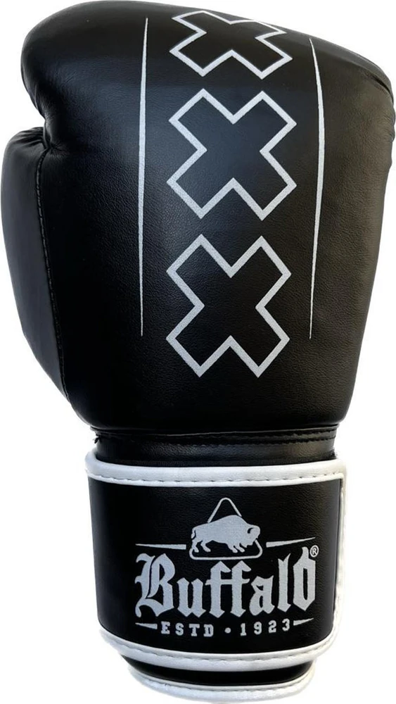 Buffalo Outrage bokso pirštinės, juodai baltos, 14oz