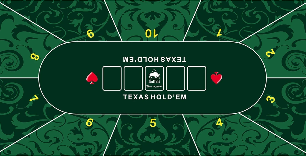 Pokerio stalo danga Buffalo, žalia, 180x90 cm 3 mm