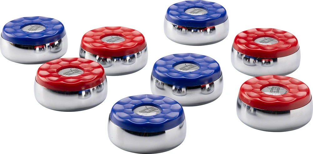 Buffalo Shuffleboard pucks set 4 x mėlynas and 4 x red