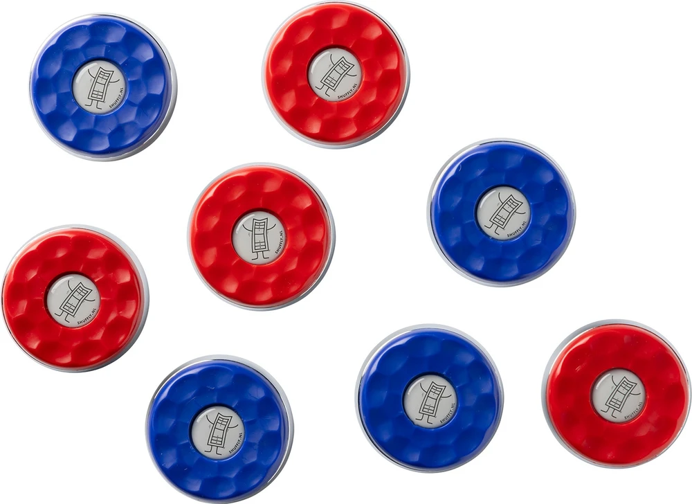 Buffalo Shuffleboard pucks set 4 x mėlynas and 4 x red