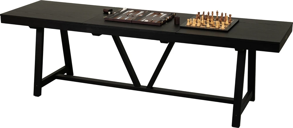 Buffalo Shuffleboard uždangalas, uosio mediena, 9ft, juodas