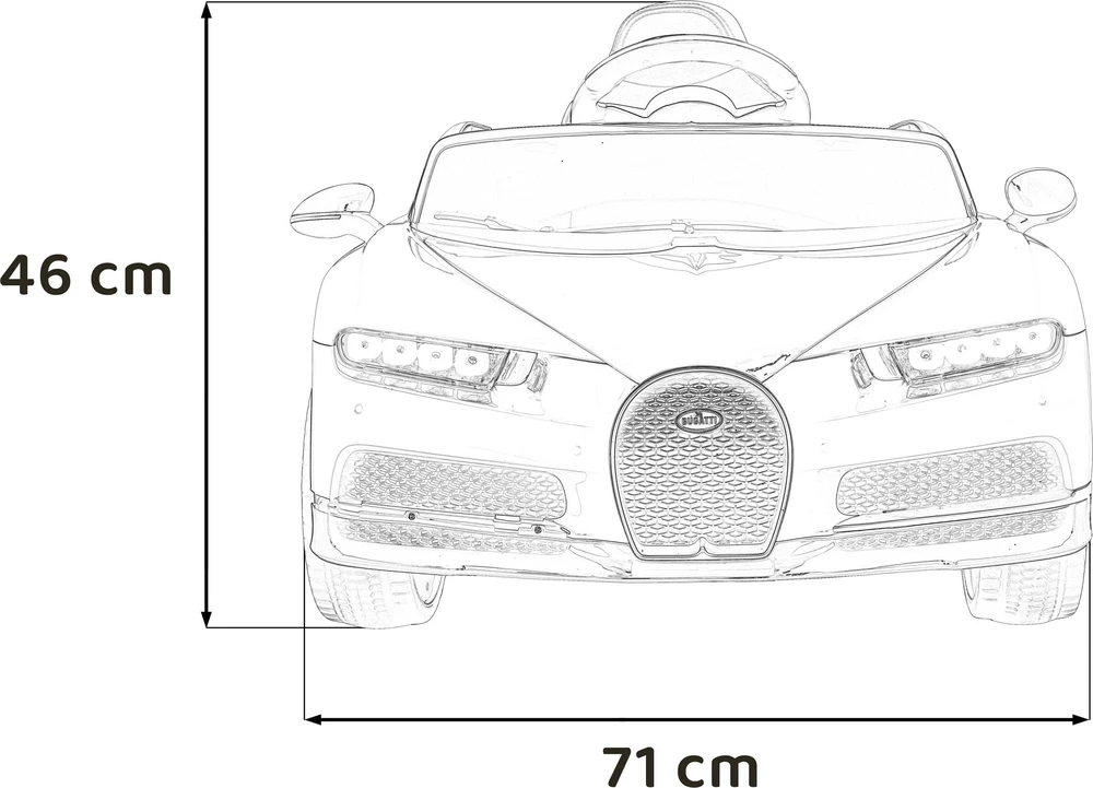 Ramiz Mėlyna Elektromobilis Bugatti Chiron, Mėlyna