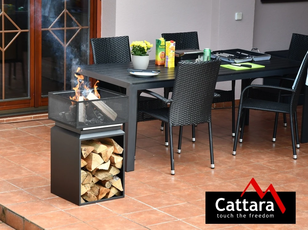 Cattara Laužavietė CUBE su grotelėmis, 74 cm