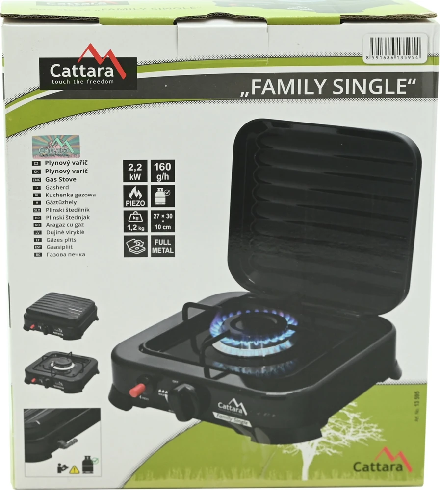 Cattara Dujinė viryklė Traveler FAMILY SINGLE