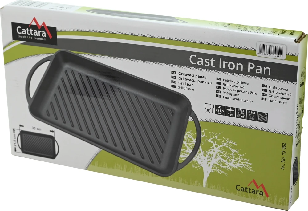 Cattara Keptuvė grilinimui su rankenomis LITINA 33x21,5 cm