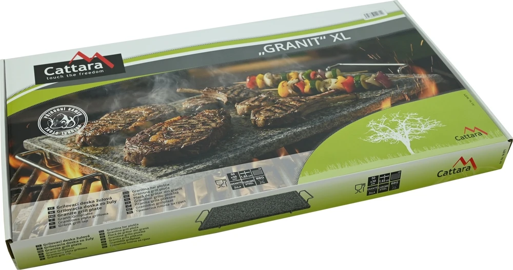 Cattara Granito kepimo plokštė GRANIT XL su grioveliu ir laikikliu 50x30x1,65 cm