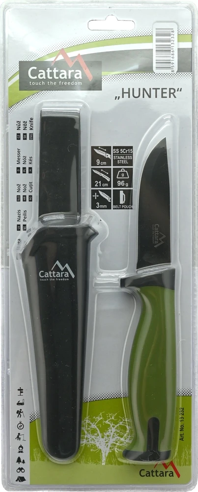 Cattara HUNTER durklas 21 cm su dėklu