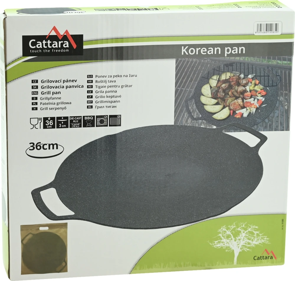 Cattara Korėjietiška kepimo keptuvė, ALU lydinys, 36 cm