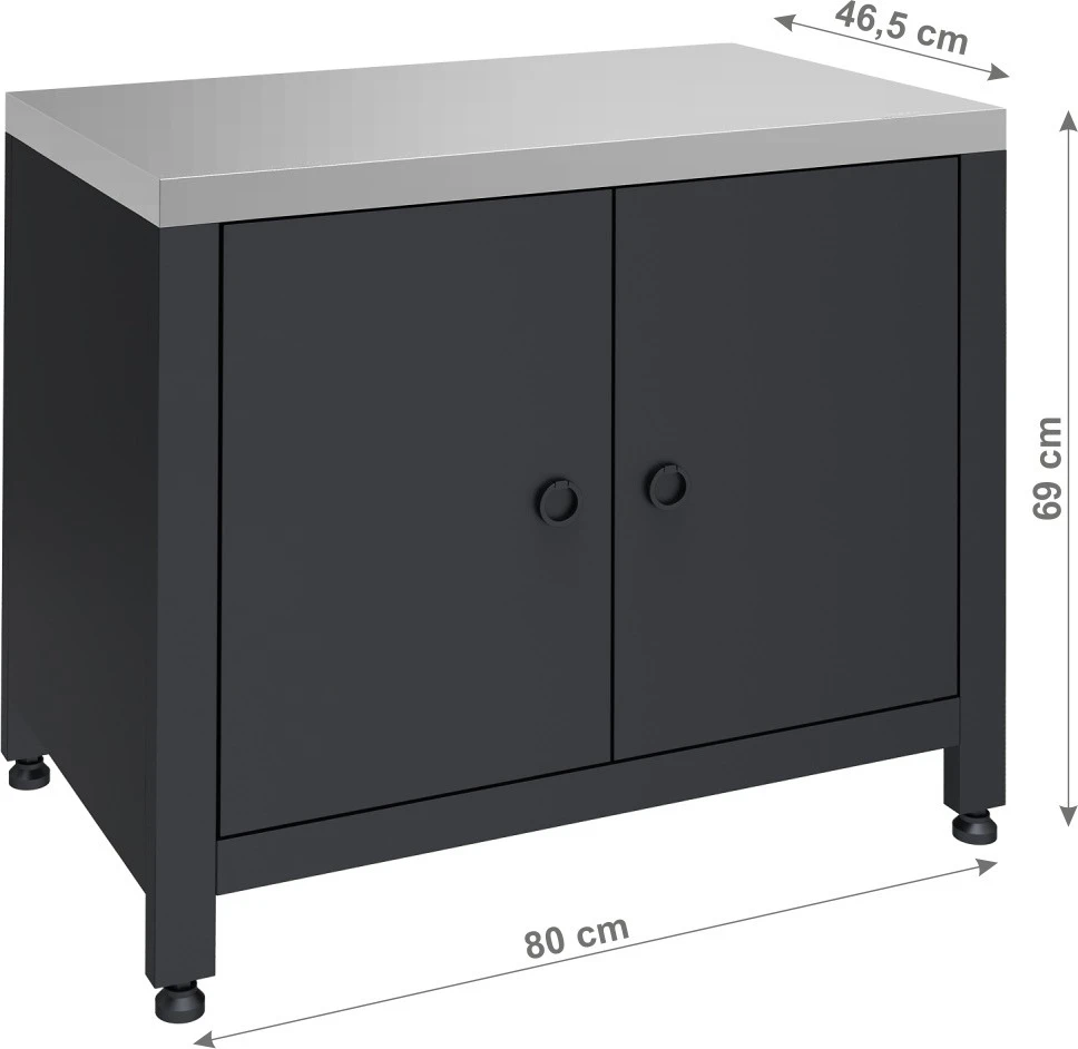 Cattara Modulinė grilio spintelė TORINO 2 lauko virtuvei, 80x47x69 cm