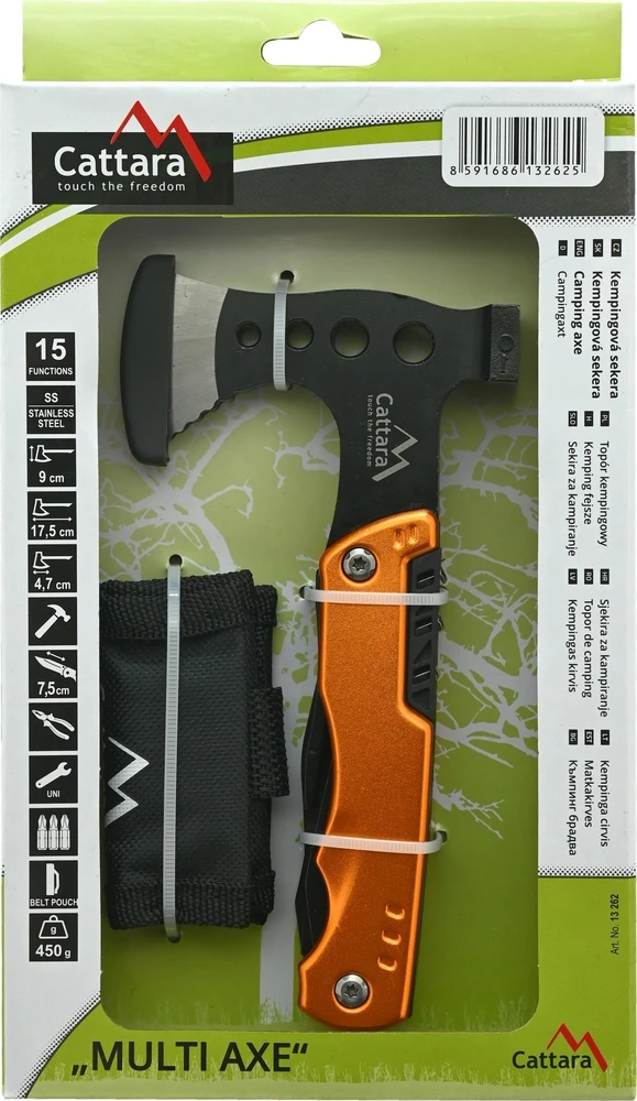Cattara Daugiafunkcis peilis-kirvis MULTI AXE 15in1 17,5 cm