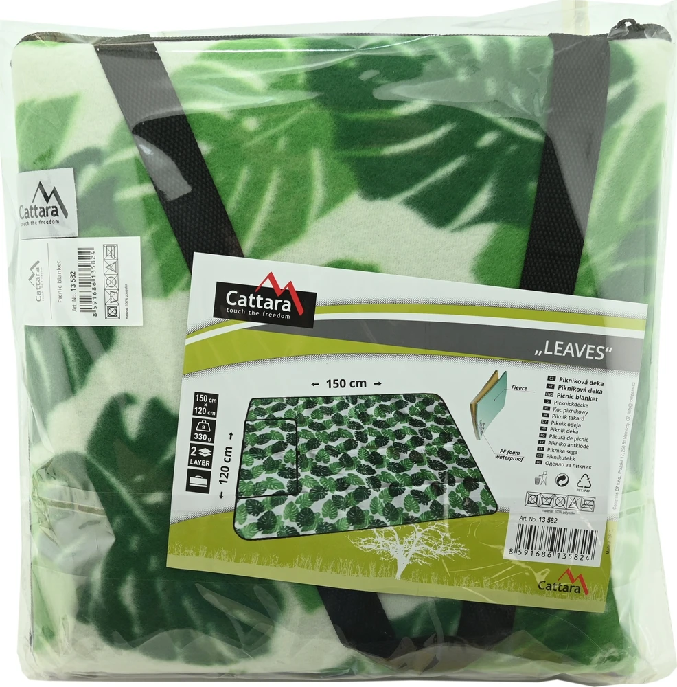 Cattara Pikniko pledas Leaves 120x150 cm