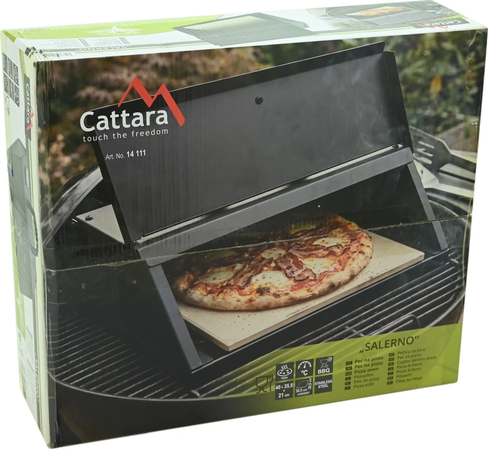 Cattara Picos krosnelė SALERNO su durelėmis ir termometru 40x35,5x21 cm