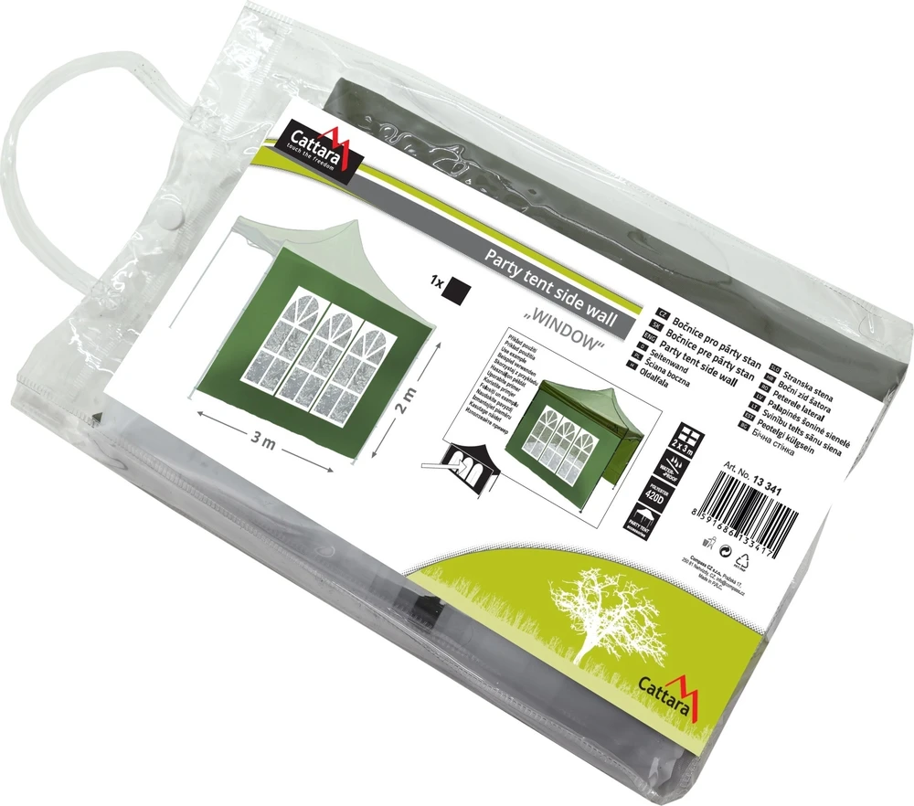 Cattara Šoninės sienelės pavėsinei WINDOW 2x3 m 420D žalios vandeniui atsparios