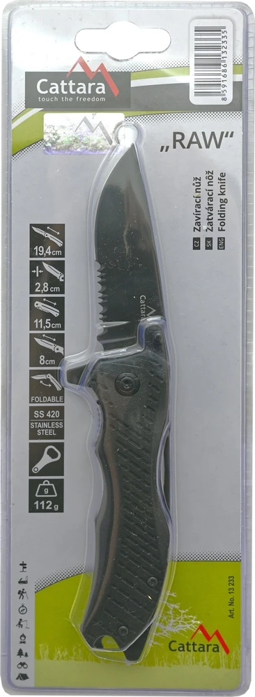 Cattara Sulankstomas peilis RAW, 19 cm
