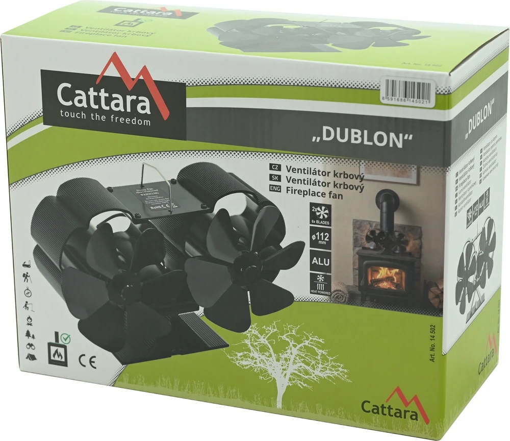 Cattara Ventilátor krbový DUBLON s podstavcem 2x 112 mm