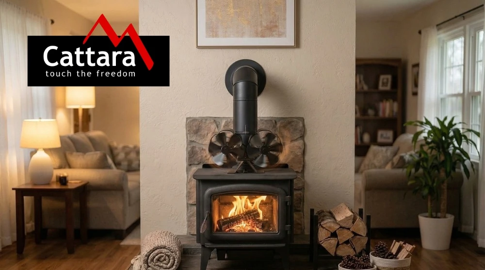 Cattara Ventilátor krbový DUBLON s podstavcem 2x 112 mm