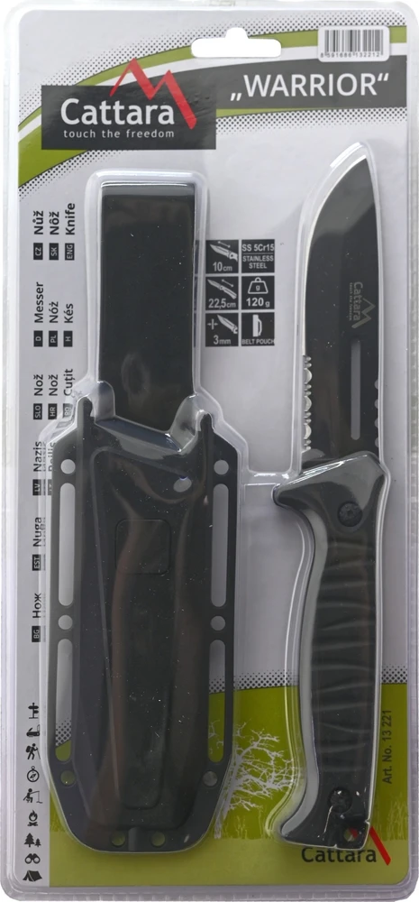 Cattara WARRIOR durklas 22,5 cm su dėklu