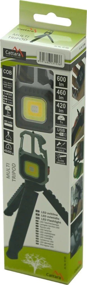 Cattara Žibintuvėlis COB 600lm MULTI TRIPOD su stovu