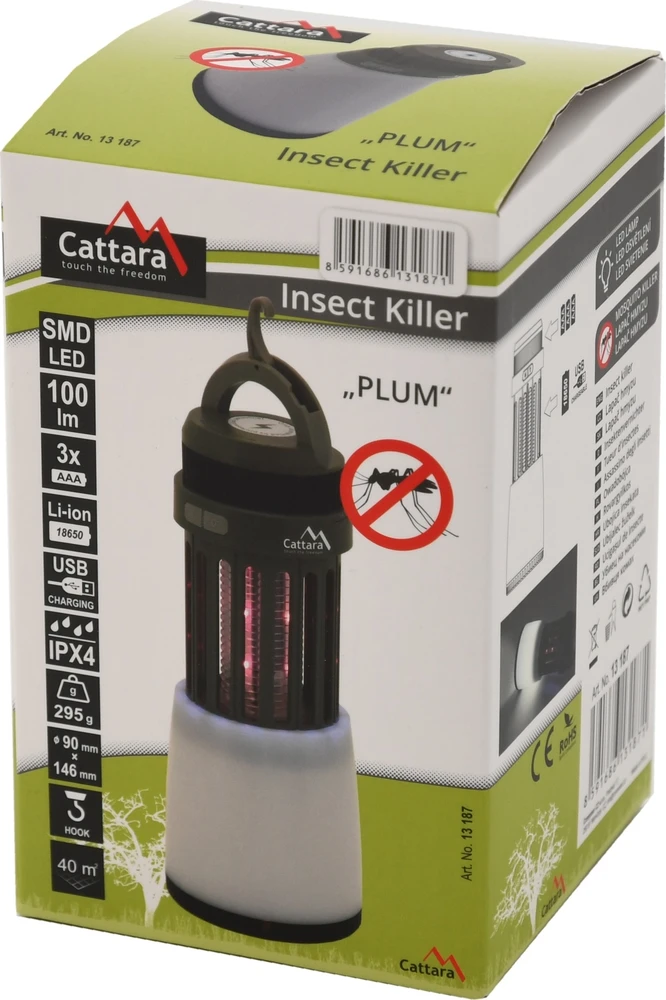 Cattara Prožektorius PLUM ištraukiamas įkraunamas + vabzdžių gaudyklė