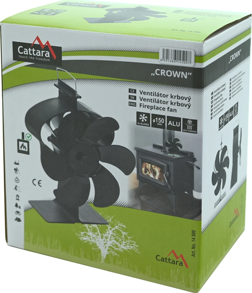 Cattara Židinio ventiliatorius CROWN su stovu 150 mm