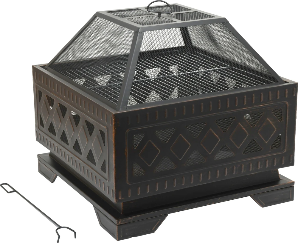 Cattara Židinys SQUARE, varinė patina, su dangčiu