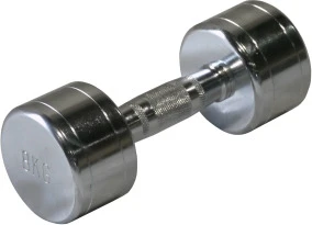 Plieninis chromuotas hantelis Bauer Fitness 8kg AC-1518