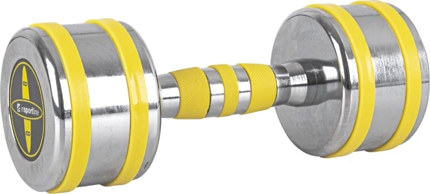 Chromuotas hantelis inSPORTline Yellsteel 8kg