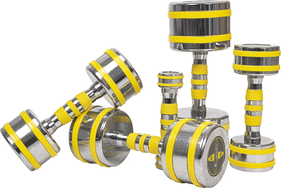 Chromuotas hantelis inSPORTline Yellsteel 12 kg