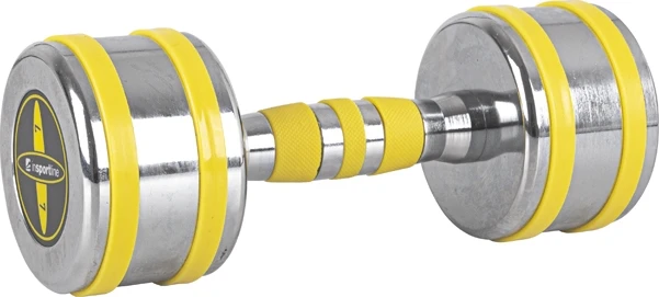 Chromuotas hantelis inSPORTline Yellsteel 7kg