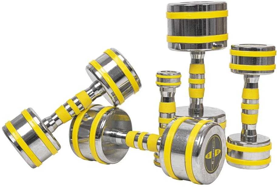 Chromuotas hantelis inSPORTline Yellsteel 14 kg
