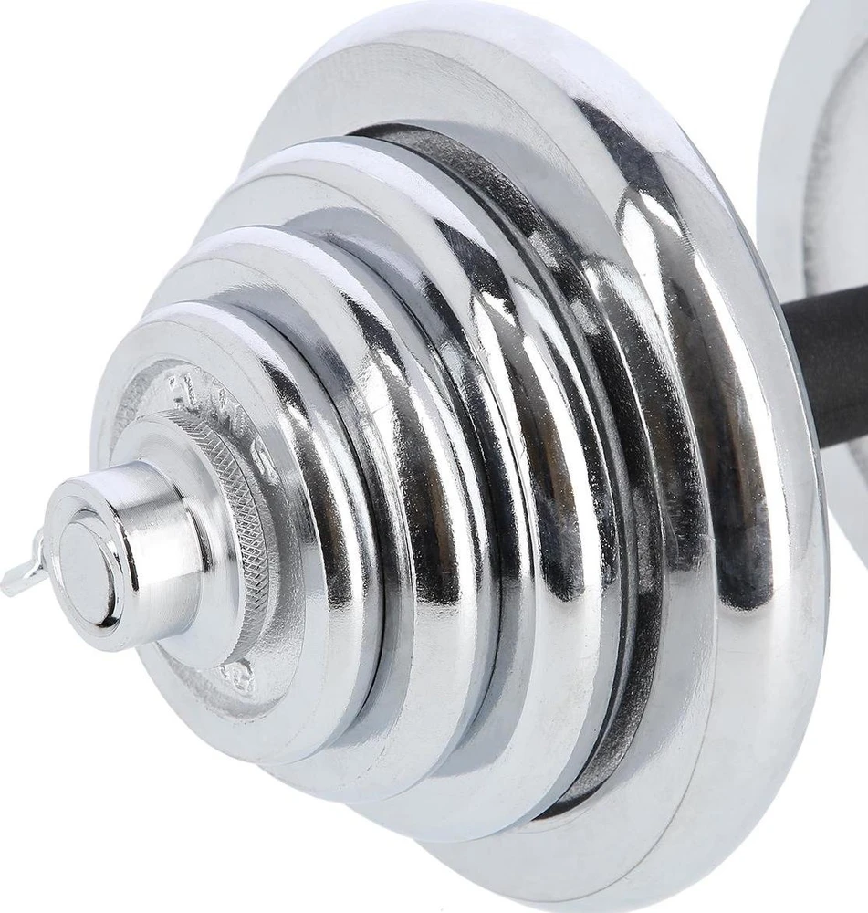 Chromuotų hantelių rinkinys su lagaminu HMS STC50 2x25kg