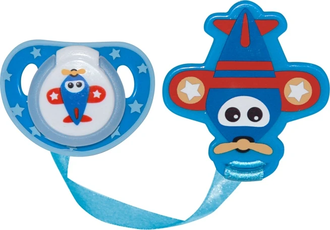 Čiulptukas su laikikliu Baby Care, mėlynas