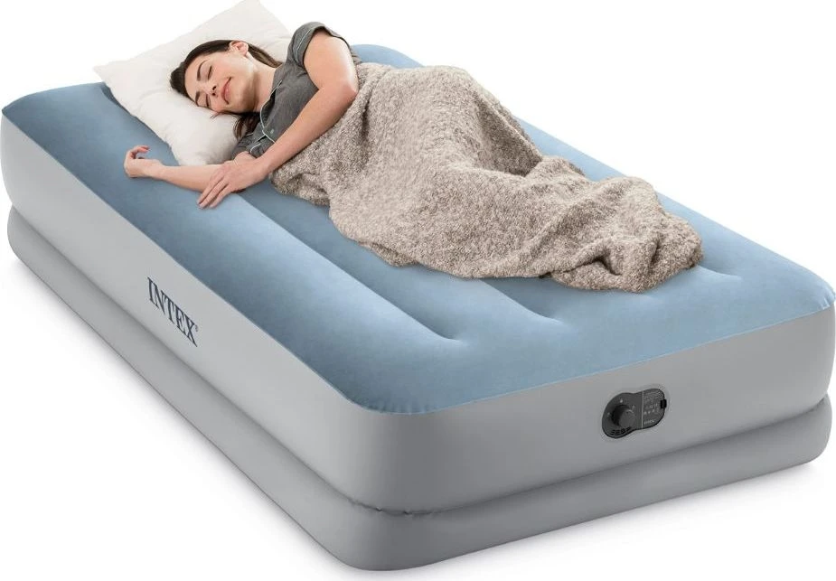 čiužinys pripučiamas vienvietis 191x99x36 cm su įmontuotu elektriniu USB siurbliu lova INTEX 64157