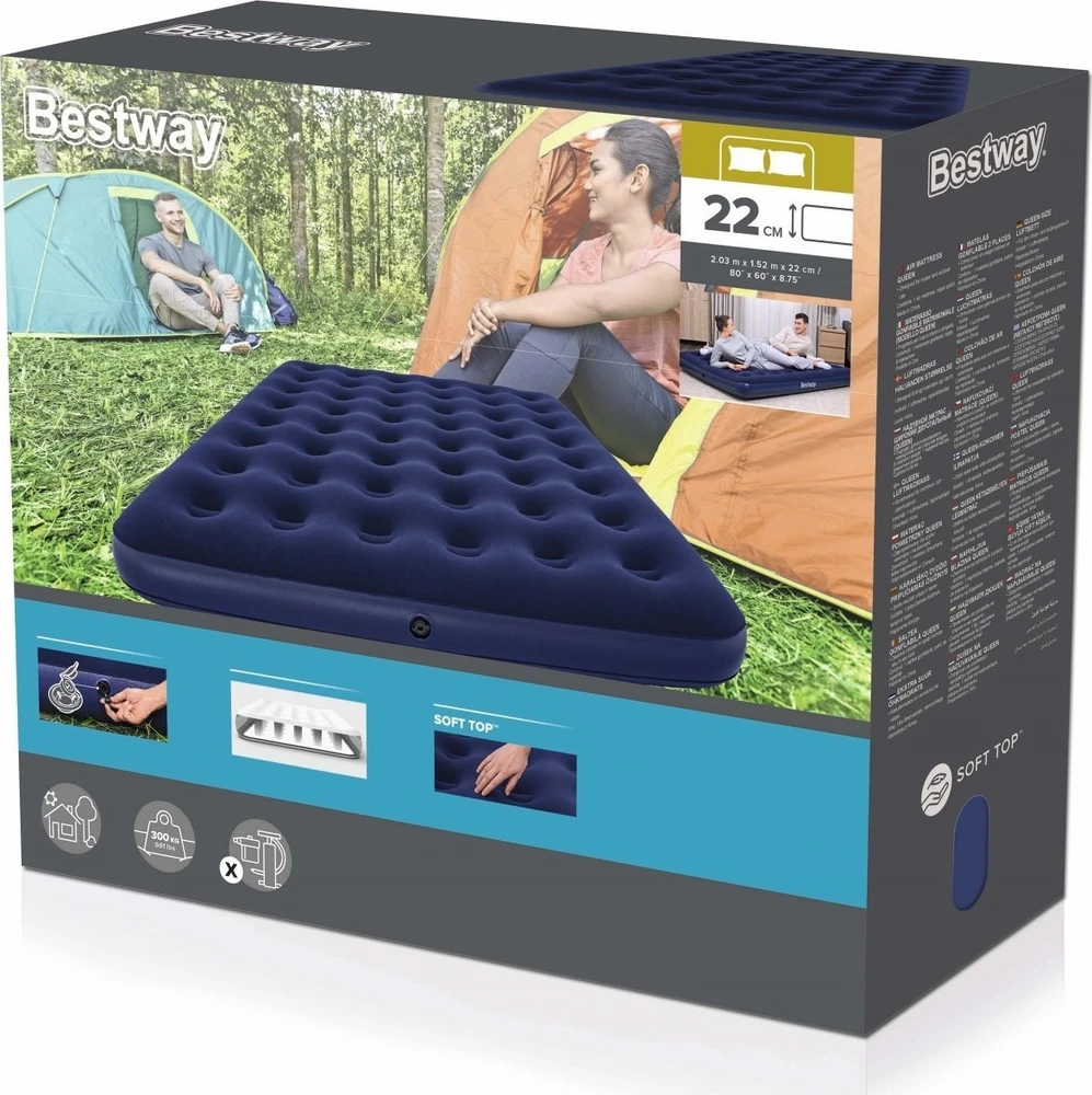 Pripučiamas Čiužinys BESTWAY QUEEN 203x152x22cm 67003-6232
