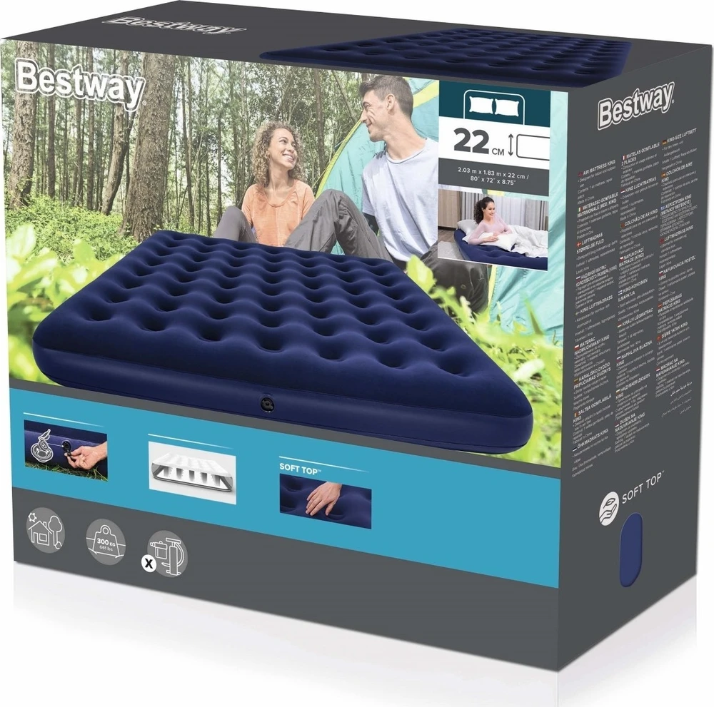 Pripučiamas čiužinys BESTWAY KING 203x183x22cm 67004-6249