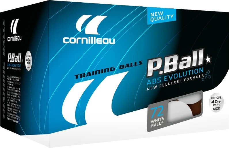 Stalo teniso kamuoliukai CORNILLEAU P-BALL ABS EVOLUTION, 72 vnt.
