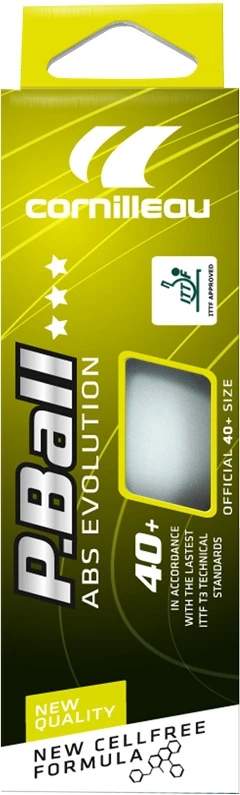 Stalo teniso kamuoliukai Cornilleau P-BALL ABS Evolution (3 vnt.)