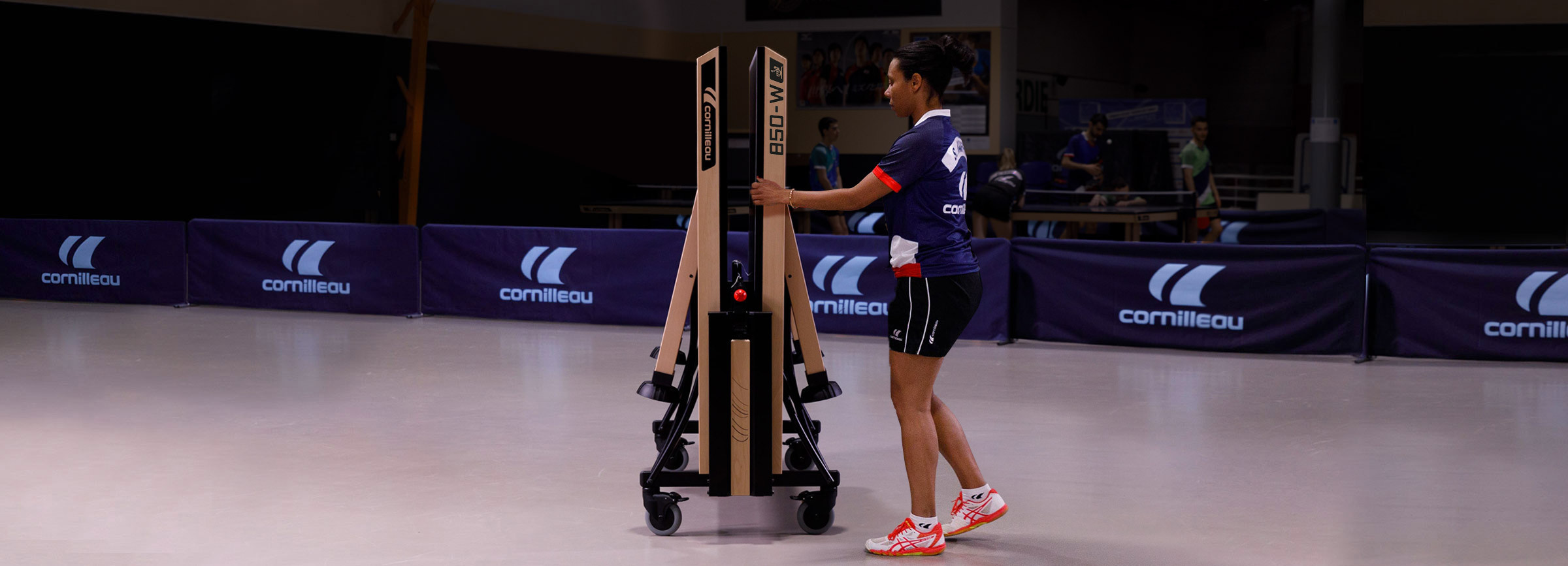 Cornilleau 850-W ITTF stalo teniso stalas, pilkas aprašymas - Prekės nuotrauka