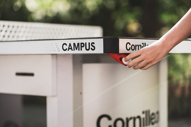 Lauko teniso stalas Cornilleau 510M Campus Outdoor, pilkas aprašymas - Prekės nuotrauka