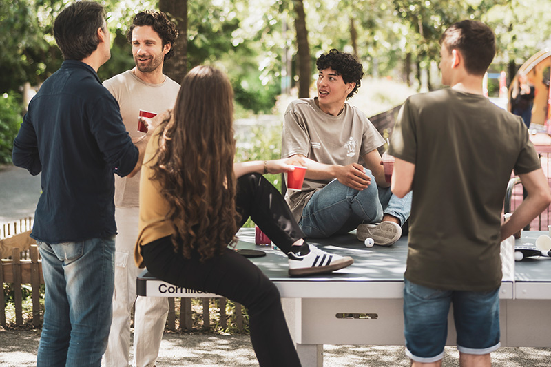 Lauko teniso stalas Cornilleau 510M Campus Outdoor, pilkas aprašymas - Prekės nuotrauka