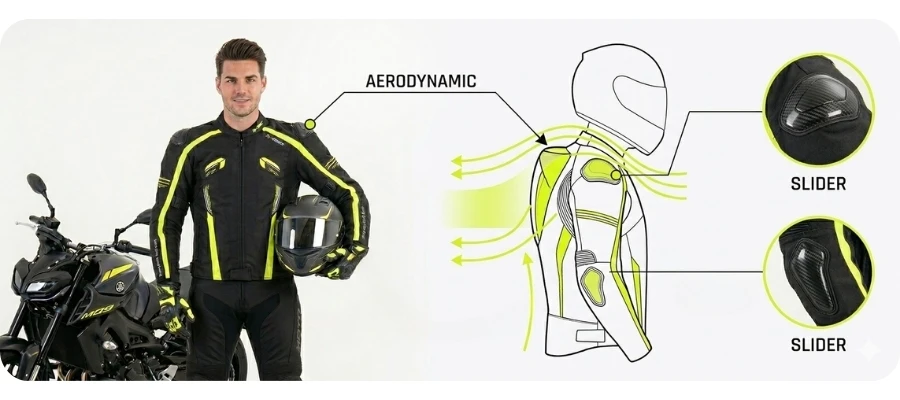 Motorcycle Jacket W-TEC Tonkawo aprašymas - Prekės nuotrauka
