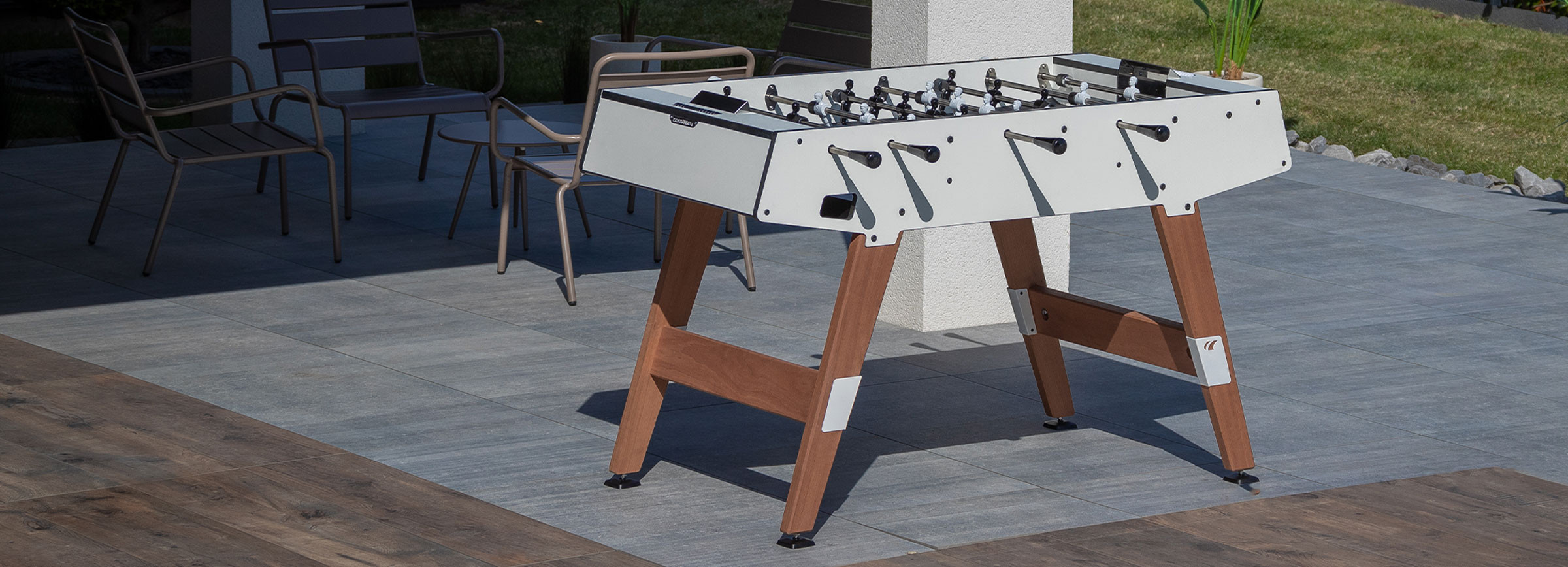 Cornilleau Origin Outdoor stalo futbolas, baltas aprašymas - Prekės nuotrauka